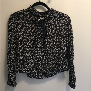 Urban Outfitters Cooperative Flower Tie Blouse